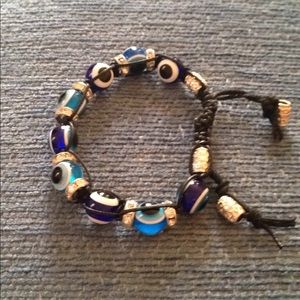 Браслет Шамбола Голубой  глаз- Blue Eye Shamballa